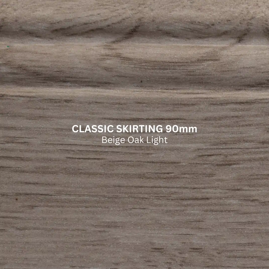 beige oak light FN Classic Skirting 90mm - Beige Oak Light - Image 1