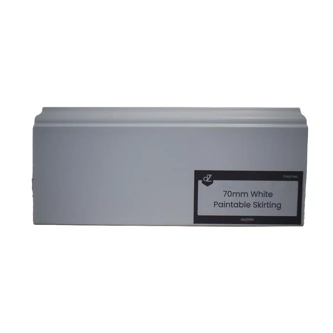 70ml White Paintable Skirting2 70mm White Paintable Skirting Skirting - Image 1